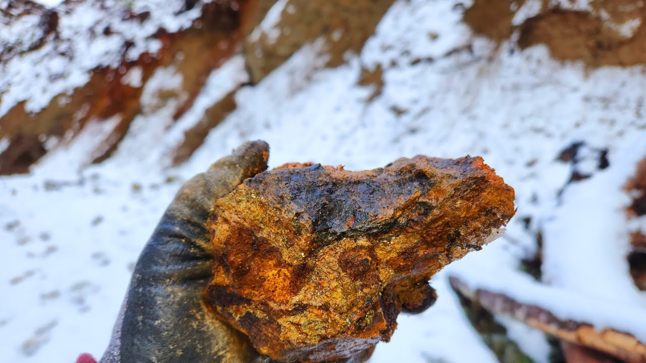 Deteriorated Bank Is Actually Outcrop With Copper Skarn!