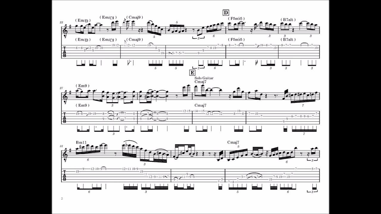 Mood - Luis Salinas (guitar transcription and tab)
