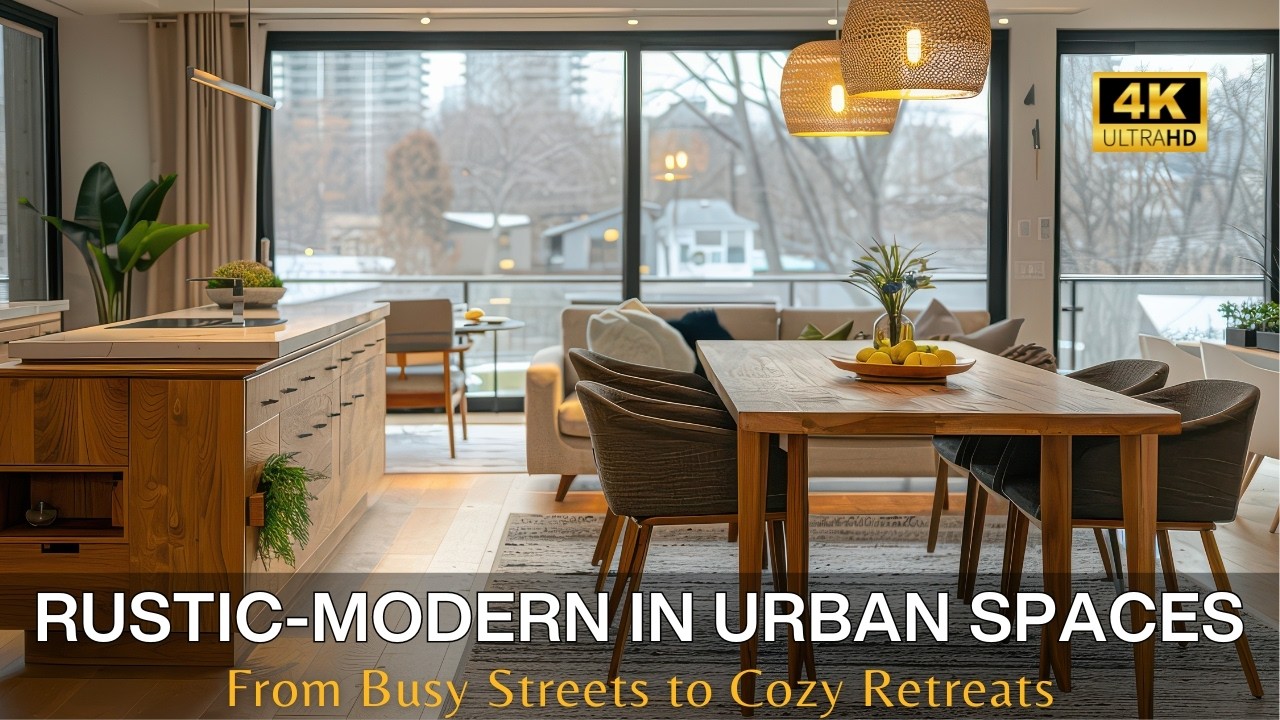 From Busy Streets to Cozy Retreats - Nature's Luxury: Rustic-Modern Interior in Urban Spaces