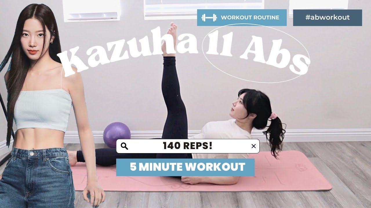 🔥 LE SSERAFIM KAZUHA AB WORKOUT! KPOP Abs 🔥