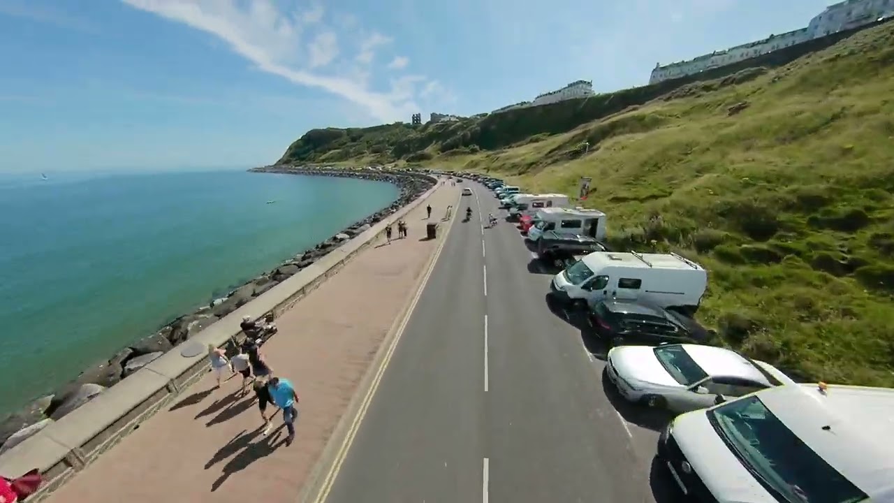 Scarborough Scorching Sunshine Excitement Drone flight July 2024