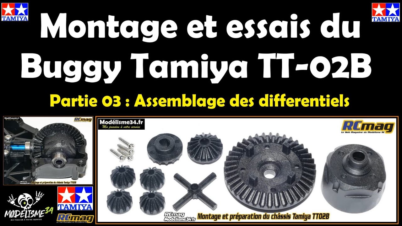 Montage et essais du Buggy Tamiya TT-02B - Partie 03 je galère avec le plastique du châssis ....