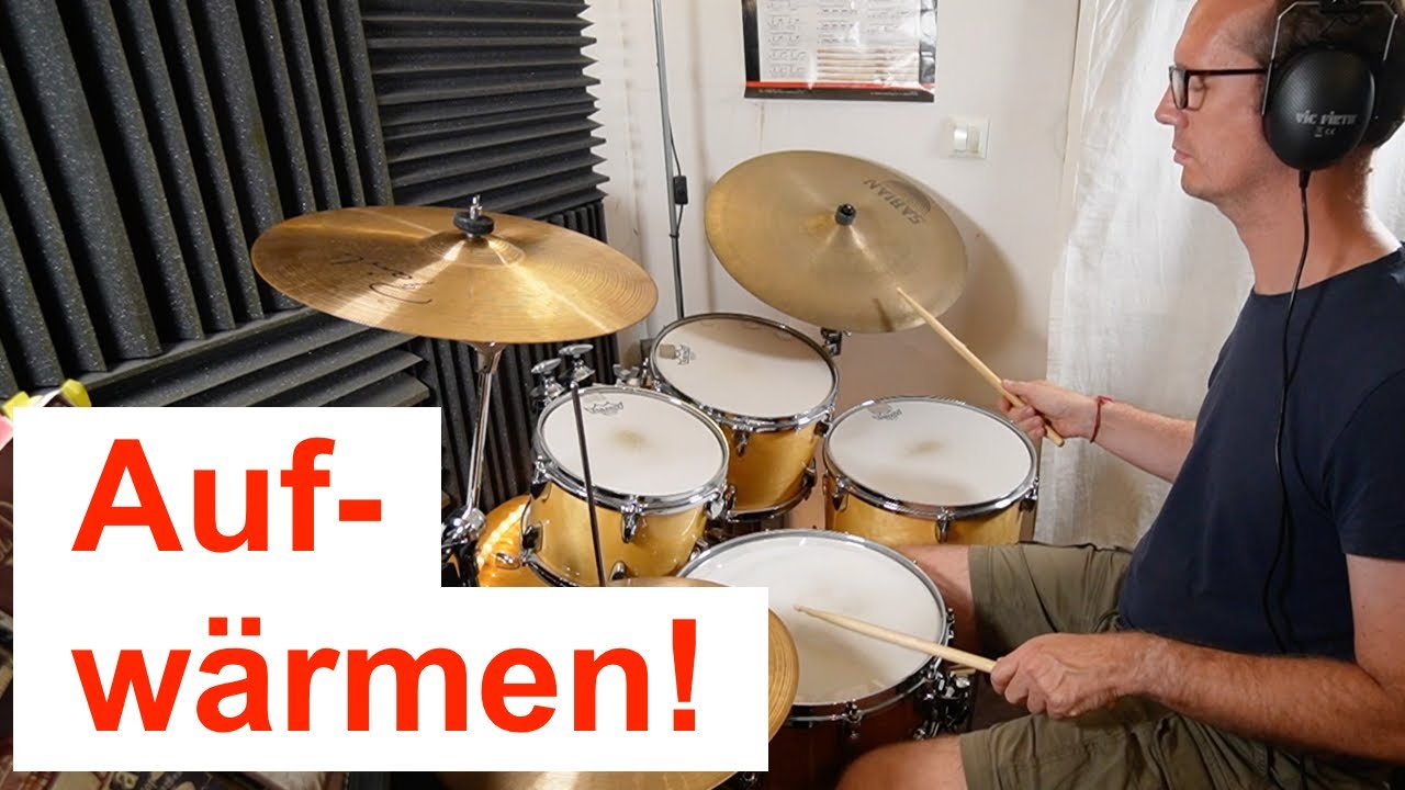 Drei Aufwärmübungen am Practice Pad und Schlagzeug / Drumset für Körper UND Kopf ;-)