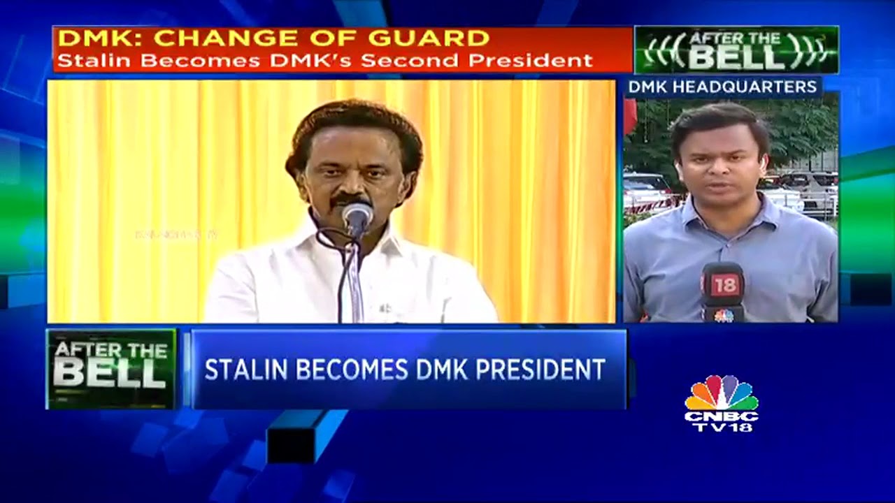 MK Stalin Elected As DMK Party President