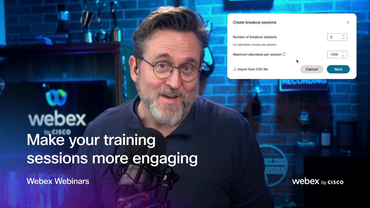 Interactive breakout sessions in Webex Webinars