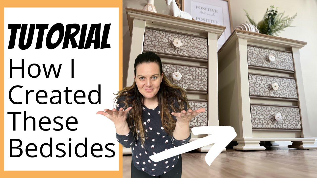 Make Your Bedside Tables Stand Out! A Step By Step Furniture Makeover Beginners Tutorial.