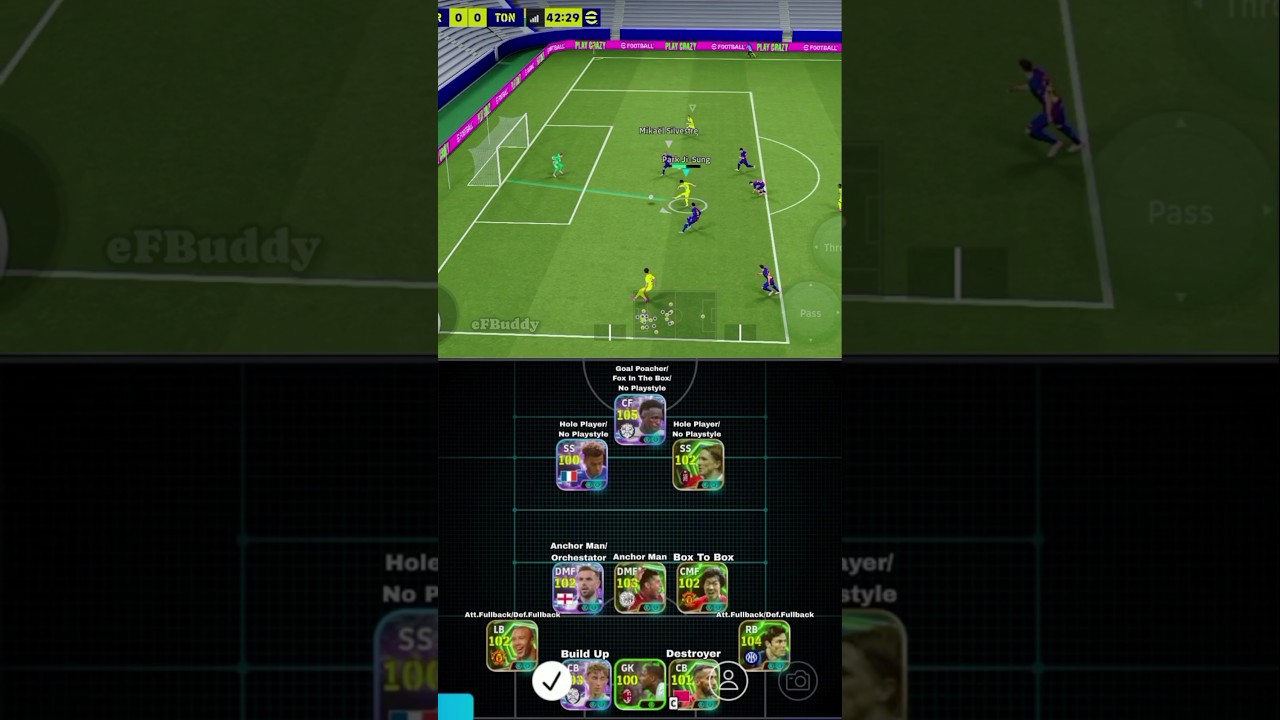 Лучшая расстановка для быстрых контратак и контратак с длинными передачами в eFootball 2026 