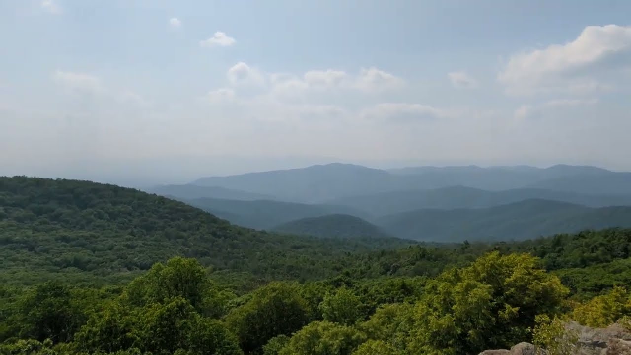 View from the Bearfence Rock Scramble on Skyline Drive