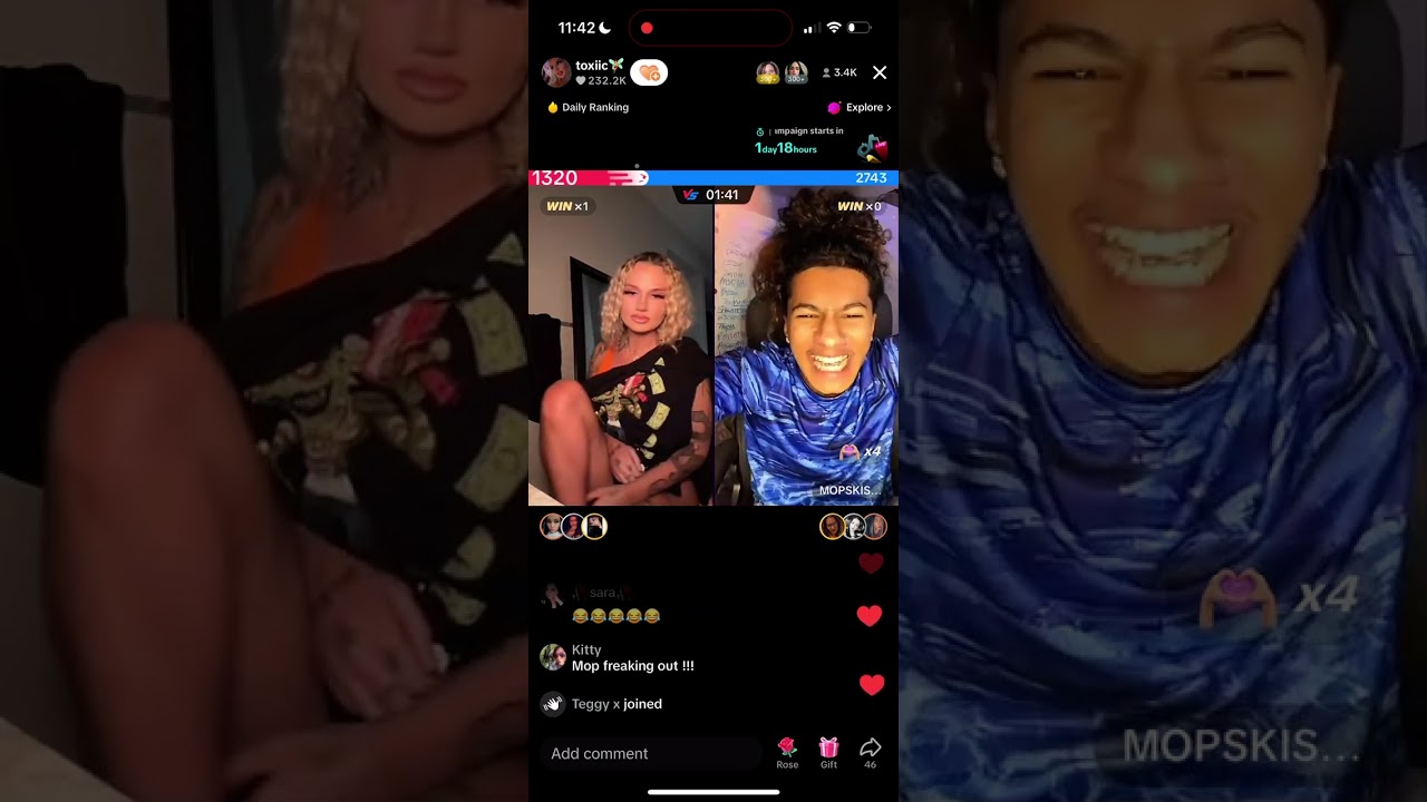 Toxiic Fairy and Mopski live on TikTok right before Toxic and Angi’s fight 1/2/24