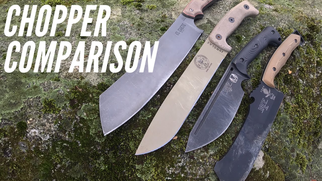 Сравнение больших ножей для выживания и измельчителей: ножи ESEE, Work Tuff Gear и TOPS