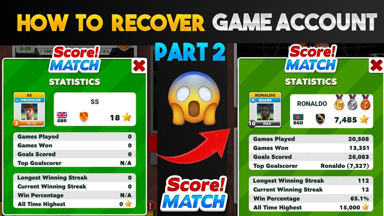 Score! Match | Part 2 | How To Recover Game ID 😱 | Previous Game ID Back 🤔 | Recovery Tutorial