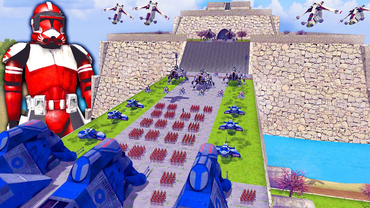 Can Clone Army Hold BRIDGE MEGA-FORTRESS Under Siege?! - Men of War: Star Wars Mod
