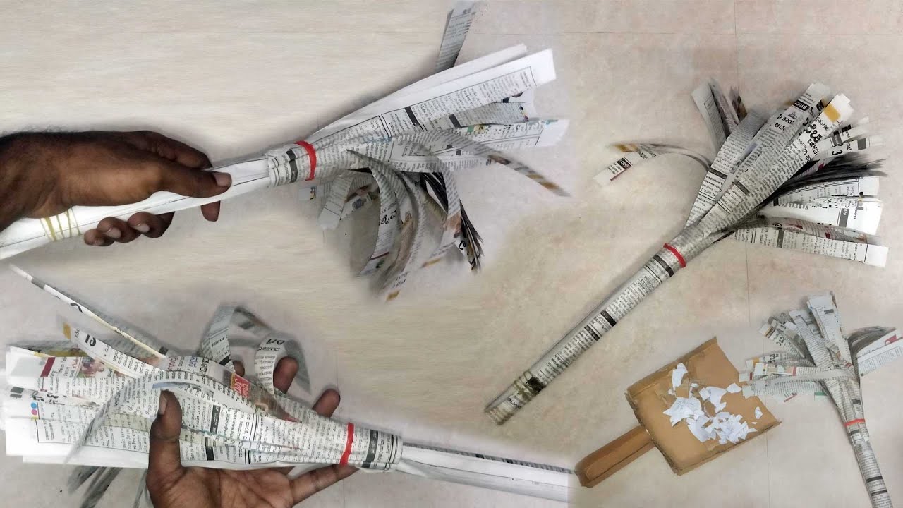 How to Make a Newspaper Broom | Newspaper Craft Ideas Very Easy | Newspaper Best Out of Waste Easy