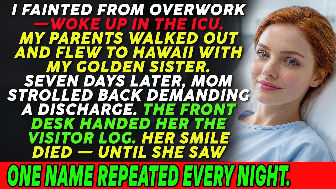 My Parents Abandoned Me In The ICU For My Sister's Trip. The Visitor Log Revealed A 32-Year Secret