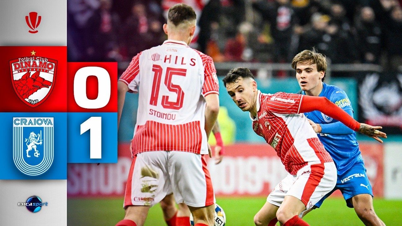 Dinamo - Univ. Craiova 0-1. A cincea înfrângere la rând pentru ”Câini”. Oltenii, pe primul loc