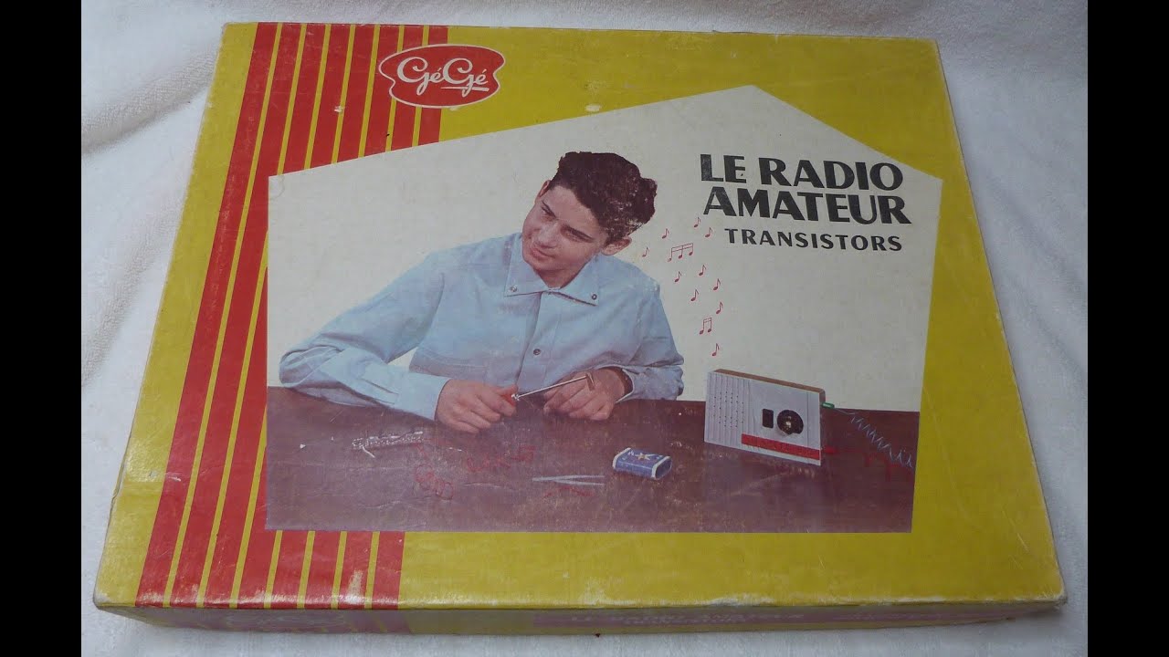 Unboxing a French GeGe transistor radio kit from 1964