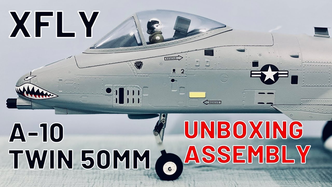 XFly-Model A-10 Twin 50mm EDF Jet PNP - UNBOXING & ASSEMBLY (English/Français) 4K UHD