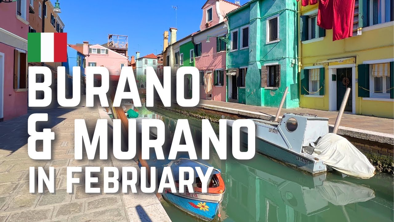 Walking Tour: Murano & Burano in Venice | 4K