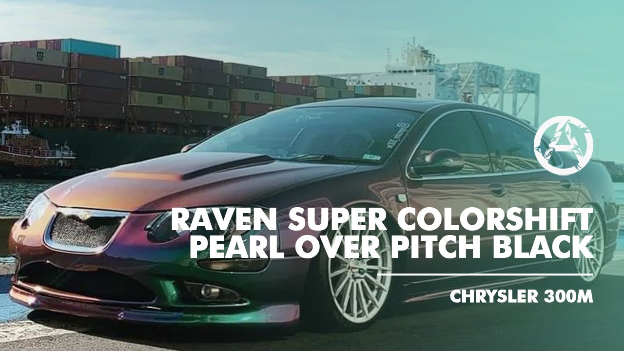 RAVEN SUPER COLORSHIFT PEARL OVER PITCH BLACK | AUTOFLEX COATINGS | CHRYSLER 300M