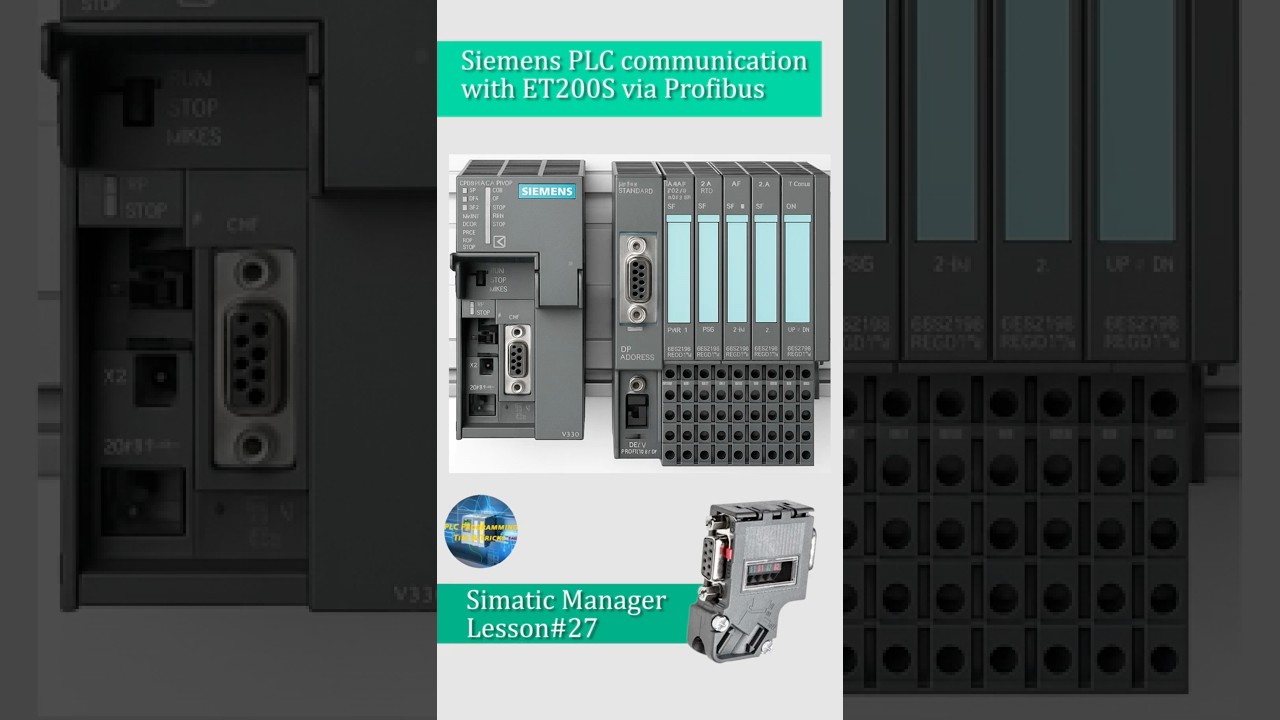 Связь ПЛК Siemens Profibus с модулем ввода-вывода ET200 | Пошаговое подключение, урок №27