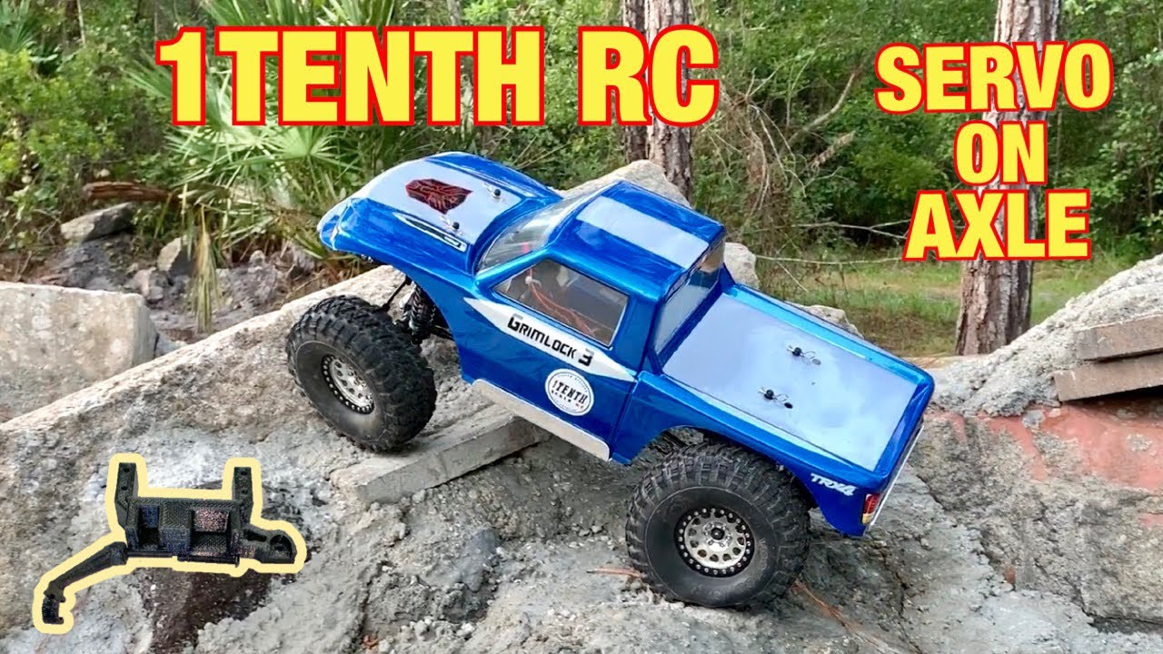 Grimlock 3 pt4 1Tenth RC Servo on Axle mounts