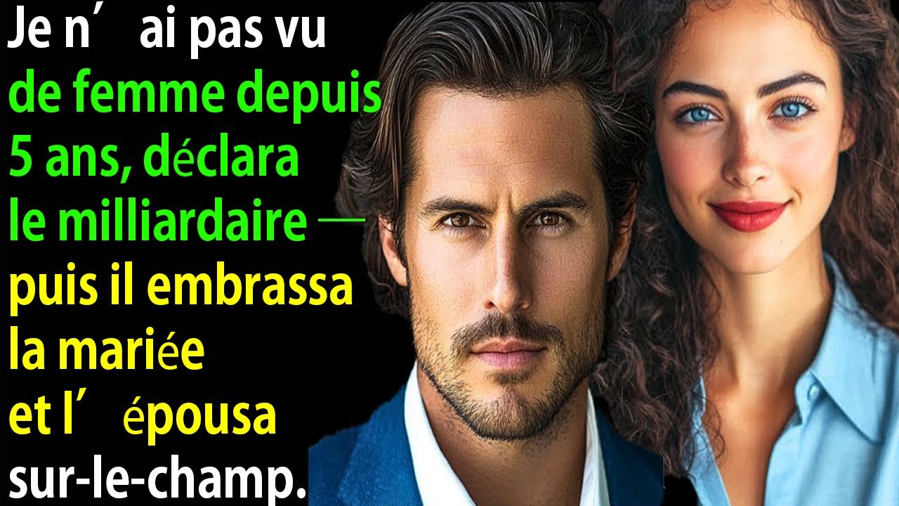 « Je n’ai pas vu de femme depuis cinq ans, dit le milliardaire — puis il embrassa la mariée. »