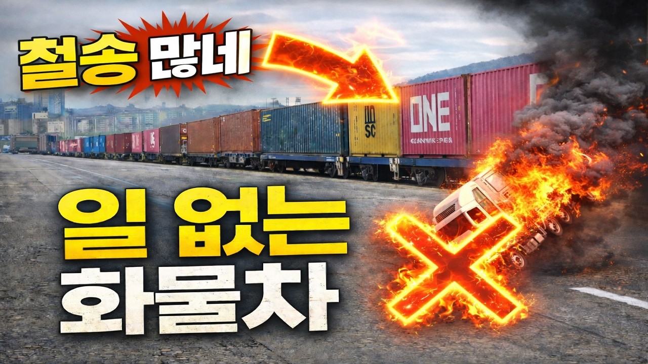컨테이너는 많은데 화물차 일은 없다