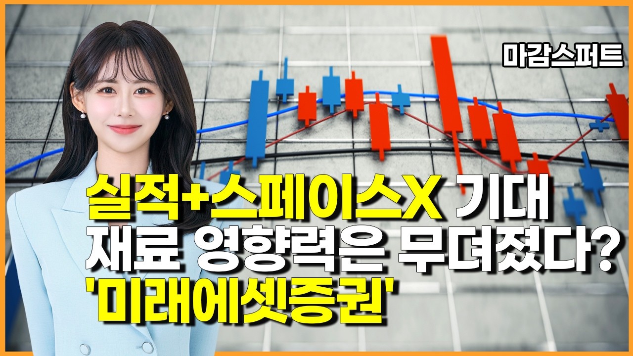 [마감 스퍼트] 실적+스페이스X 기대 재료 영향력은 무뎌졌다? '미래에셋증권' / 머니투데이방송 (증시, 증권)
