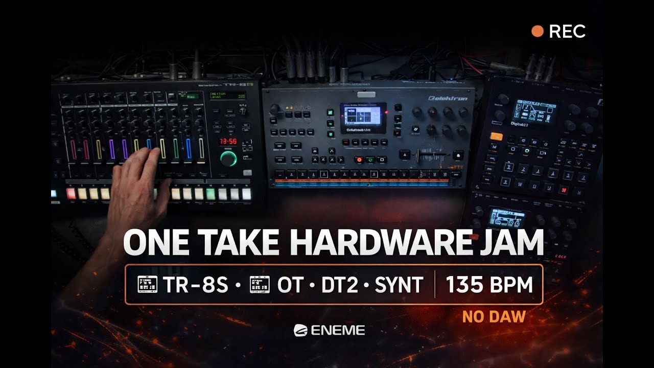 ENEME – Live Techno Electro Jam | Elektron Octatrack, Digitakt 2, Syntakt & Roland TR-8S (135 BPM)