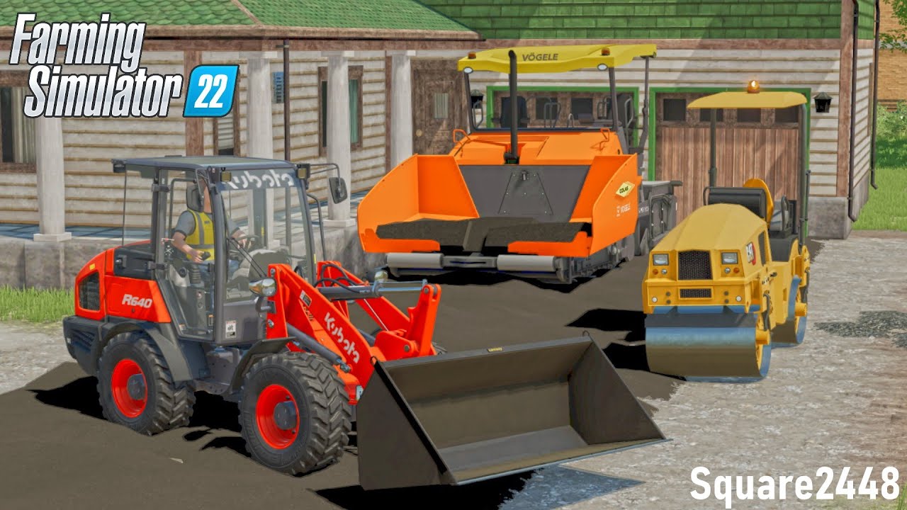 Замена старого асфальтового подъезда! | Строительство FS22