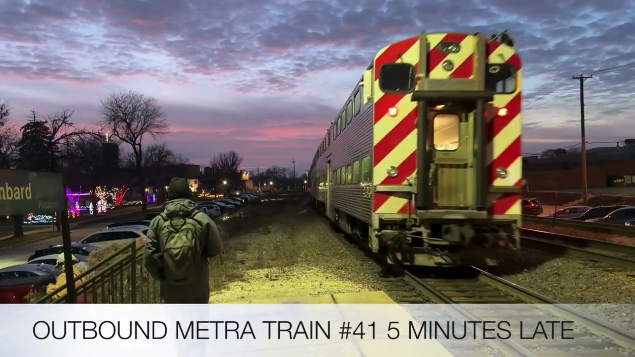 The Complete Metra Evening Rush Hour At Lombard On December 6, 2023