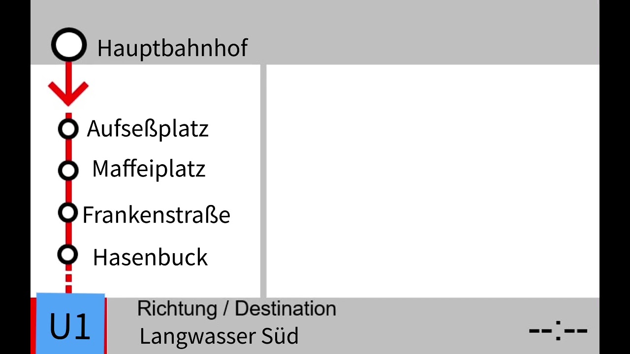 Ansage Bis Langwasser Süd Linie U1 VAG Nürnberg