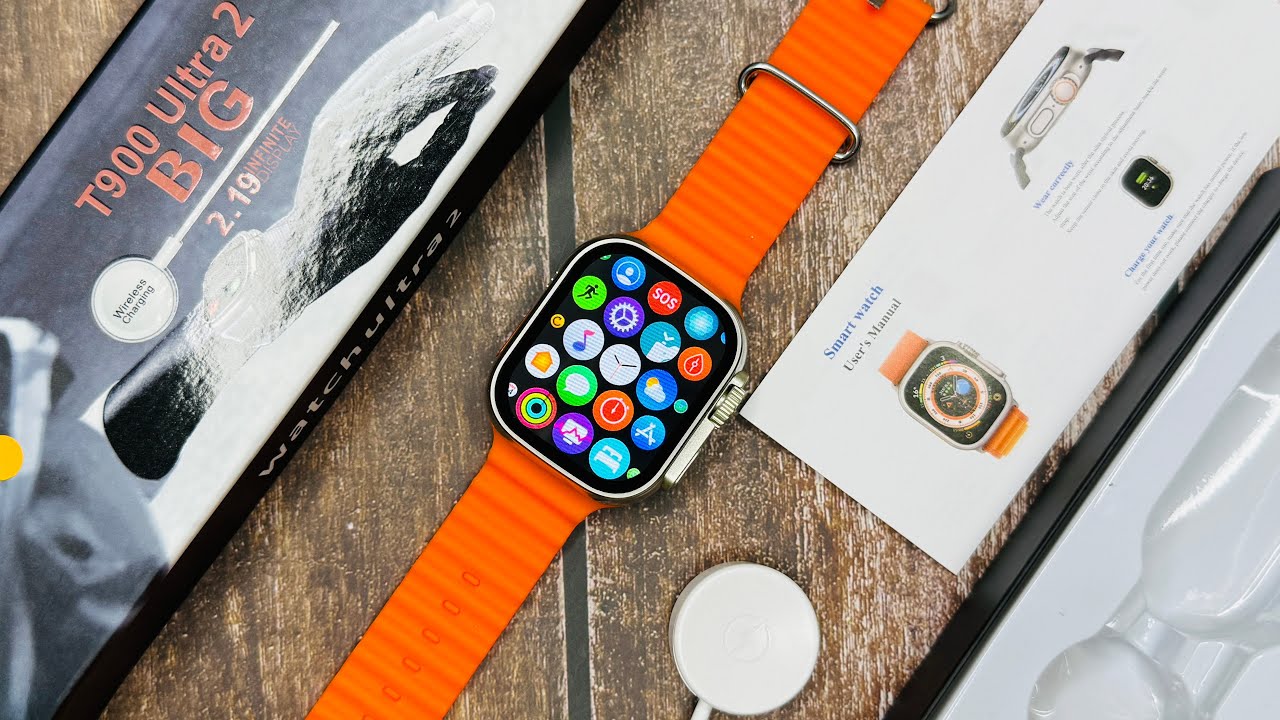 New T900 Ultra 2 Smartwatch with Big 2.19 Inch Infinity Display! *Orange Alpine Loop*