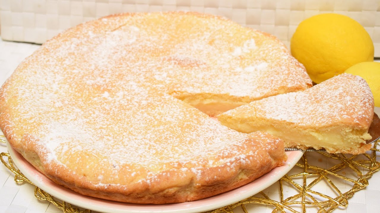 Crostata di crema pasticcera al limone