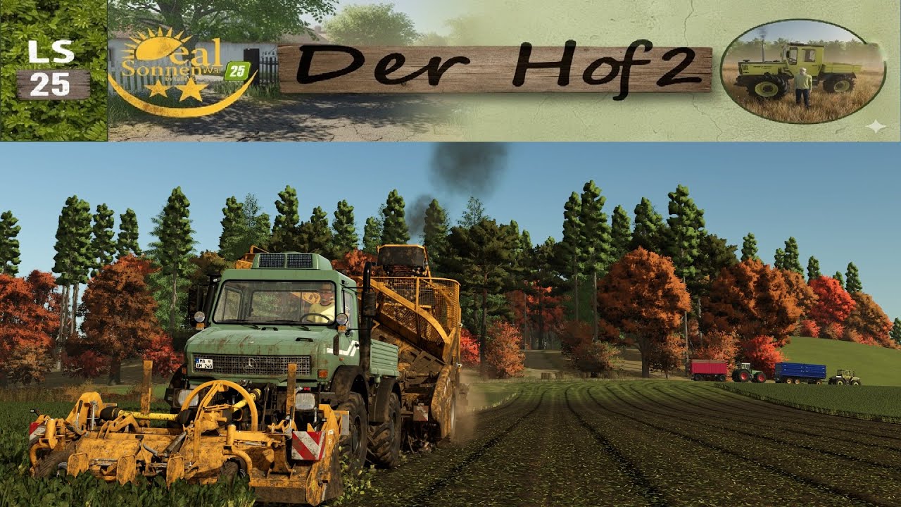 LS25 Der Hof 2  #158  Unimog 2400 & Grimme Rootster 604 im Einstz bei der Rübenernte