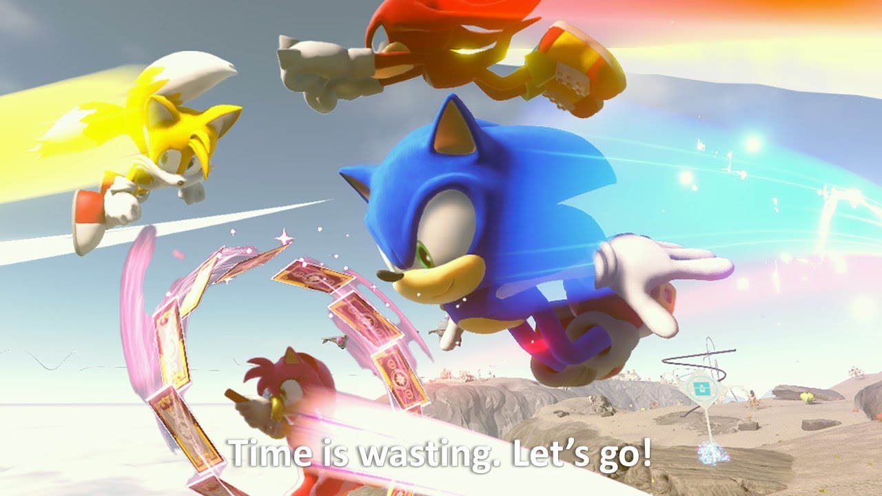 Sonic Frontiers, but Sonic and his friends have Speed Trail!