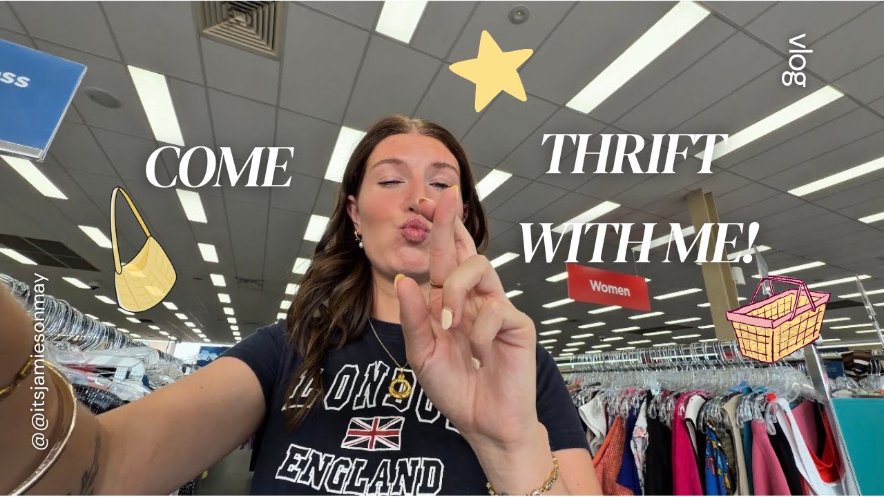thrift with me: 🎀🛍️ gorgeous plates, so many cute outfits, picnic baskets