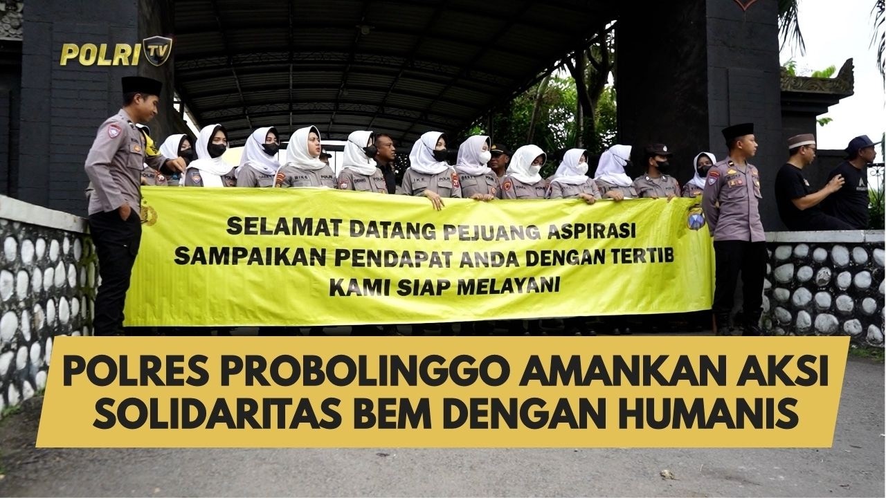 POLRES PROBOLINGGO AMANKAN AKSI SOLIDARITAS BEM DENGAN HUMANIS