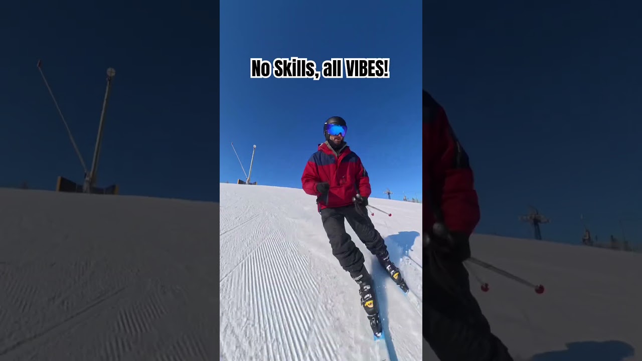 No skills, all vibes! #adventure #ski #chicopee #djiosmo360