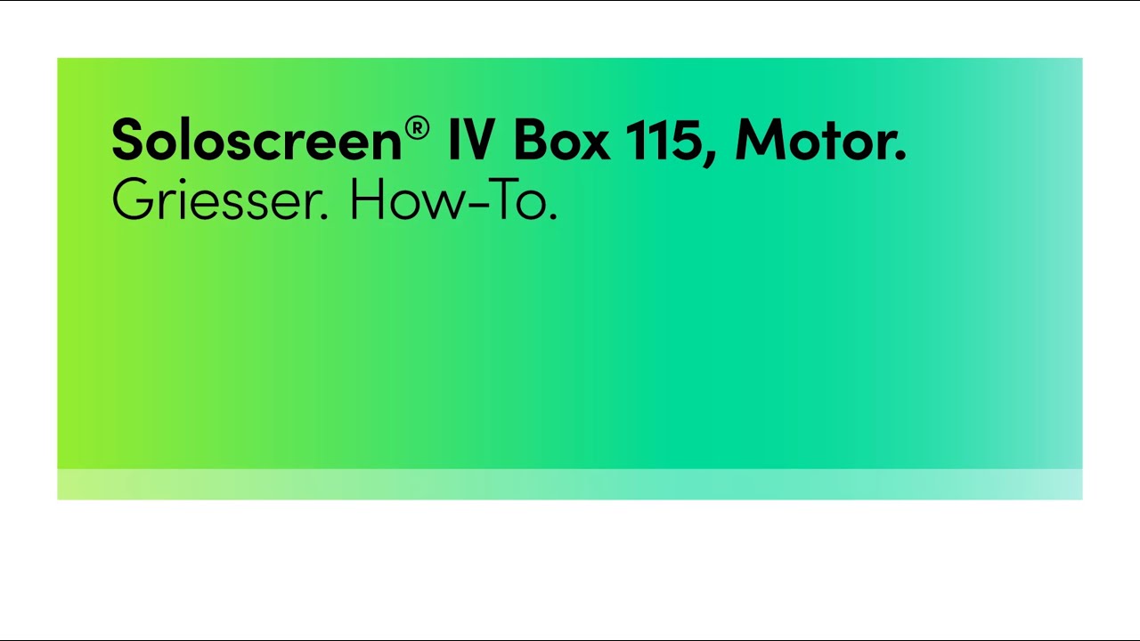 Griesser Soloscreen IV Box 115 Motor Guide rail Mounting instructions Video 12 2021