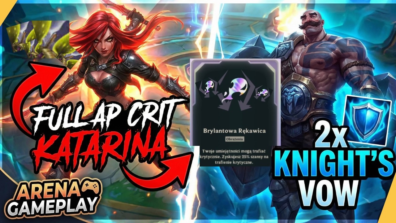 ZNALAZŁEM NAJBARDZIEJ BROKEN BUILD NA ARENIE! (100% CRIT AP KATARINA) | Arena LoL Gameplay