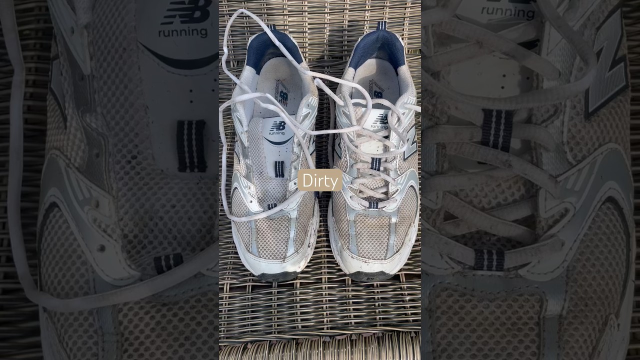 Love a #beforeandafter #clean #newbalance530 (the teen had worn them for jet washing 🫣 #satisfying