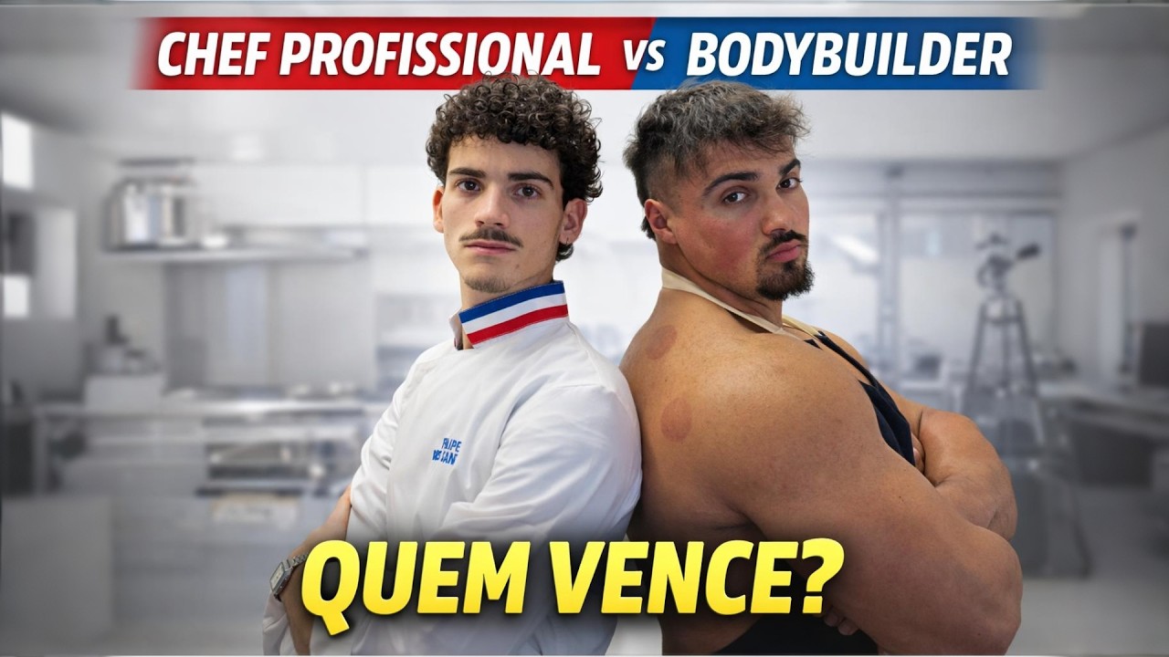 BODYBUILDER COZINHA CONTRA CHEFE PROFISSIONAL