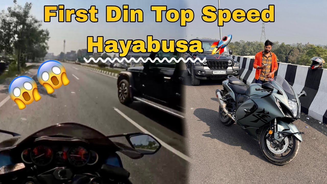First Din Hayabusa ko Top Speed Test🚀| First Day Suzuki Hayabusa Top Speed Test😱 | 300 KMPH Attempt🔥
