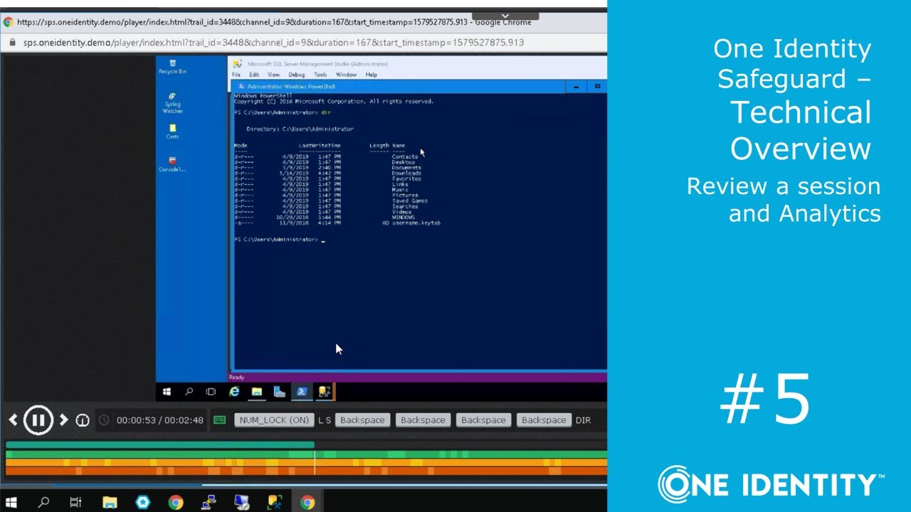 One Identity Safeguard | Technical Overview #5 | Review a session and Analytics