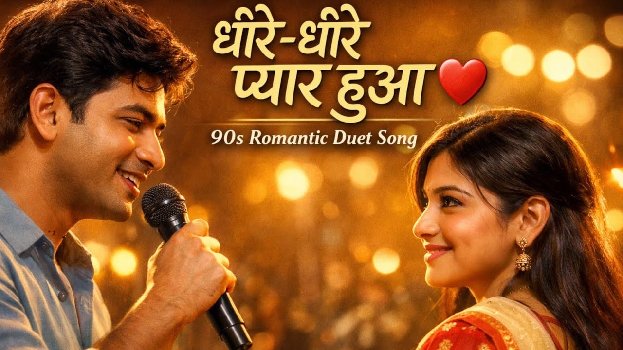 धीरे-धीरे प्यार हुआ ❤️ | 90s Romantic Duet Song | Old School Love Melody