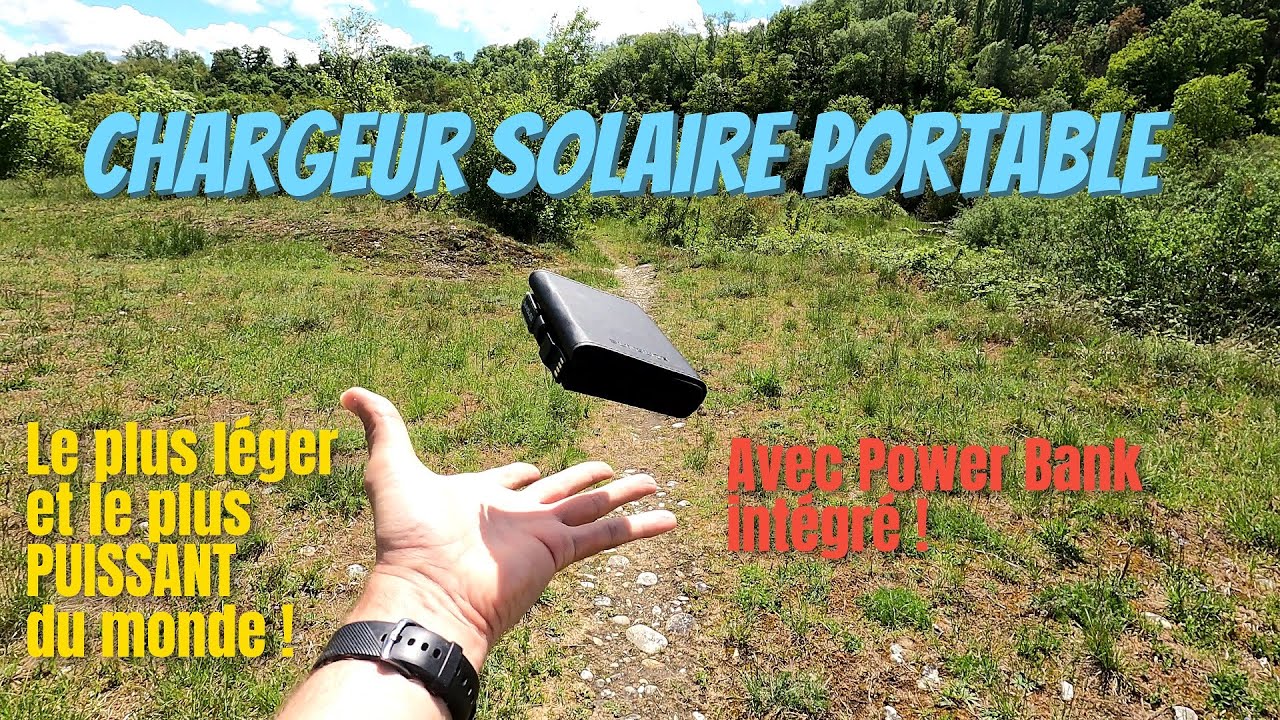 Chargeur solaire portable avec batterie intégrée le plus petit et le plus puissant du monde !