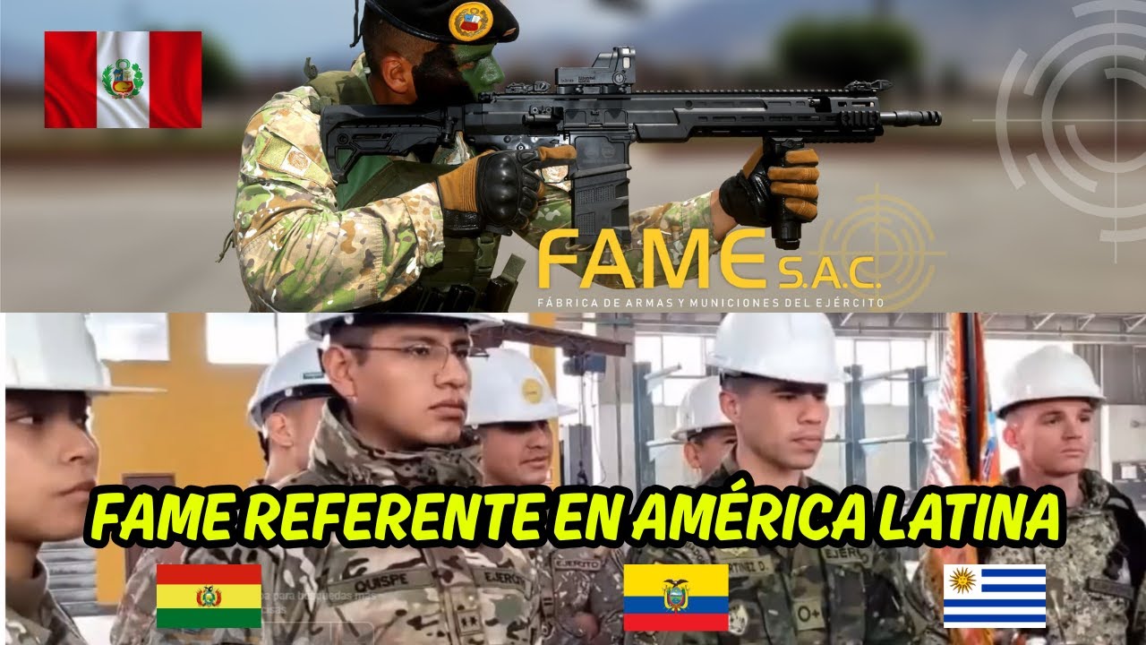 MILITARES de SUD&Aacute;MERICA sorprendidos  CON  LA F&Aacute;BRICA DE ARMAMENTOS del PER&Uacute; ( FAME)