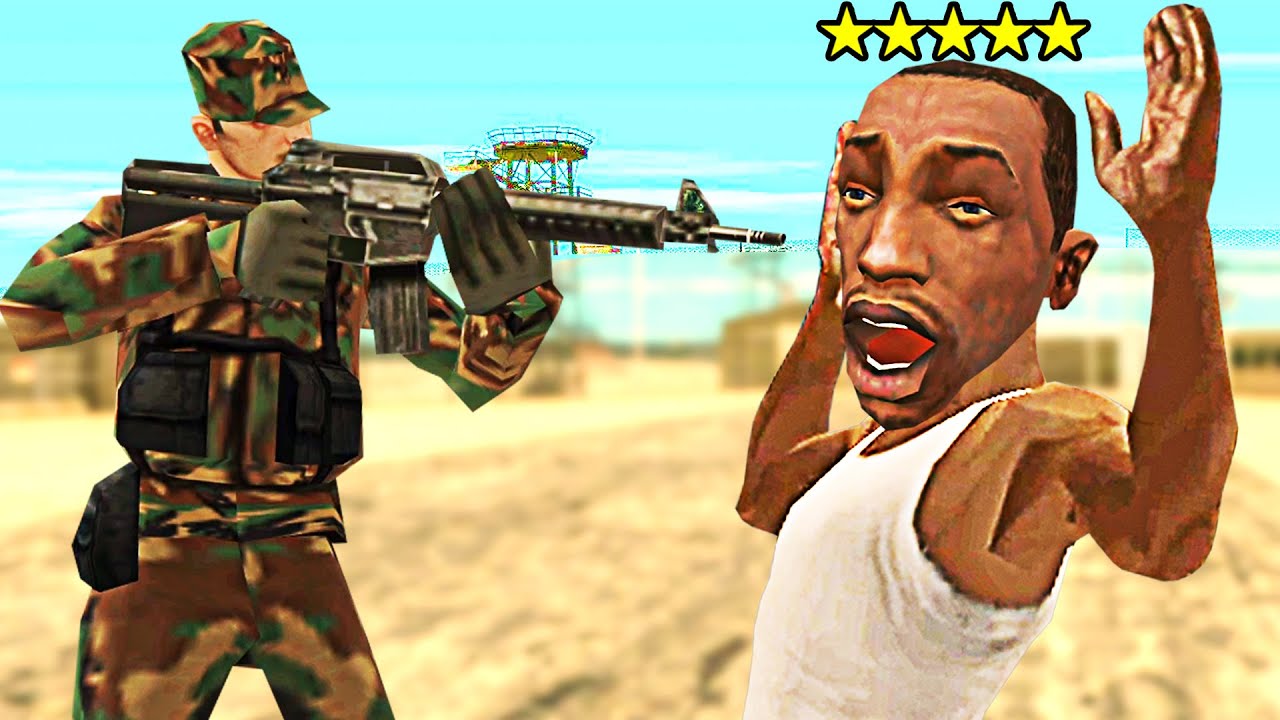 cheguei na AREA 69 e passei MAL - ZERANDO GTA SA SEM USAR ARMA #19
