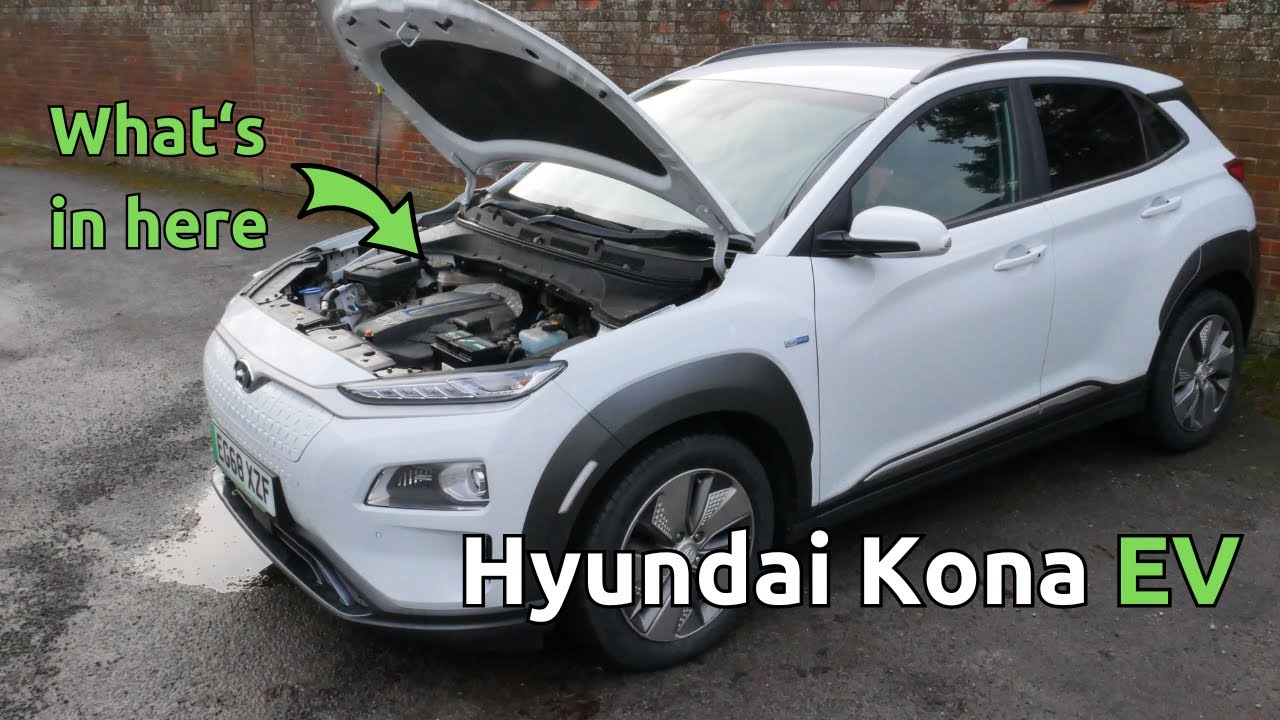 Взгляд изнутри и под капот Hyundai Kona Electric 64 кВт·ч 2019 года выпуска